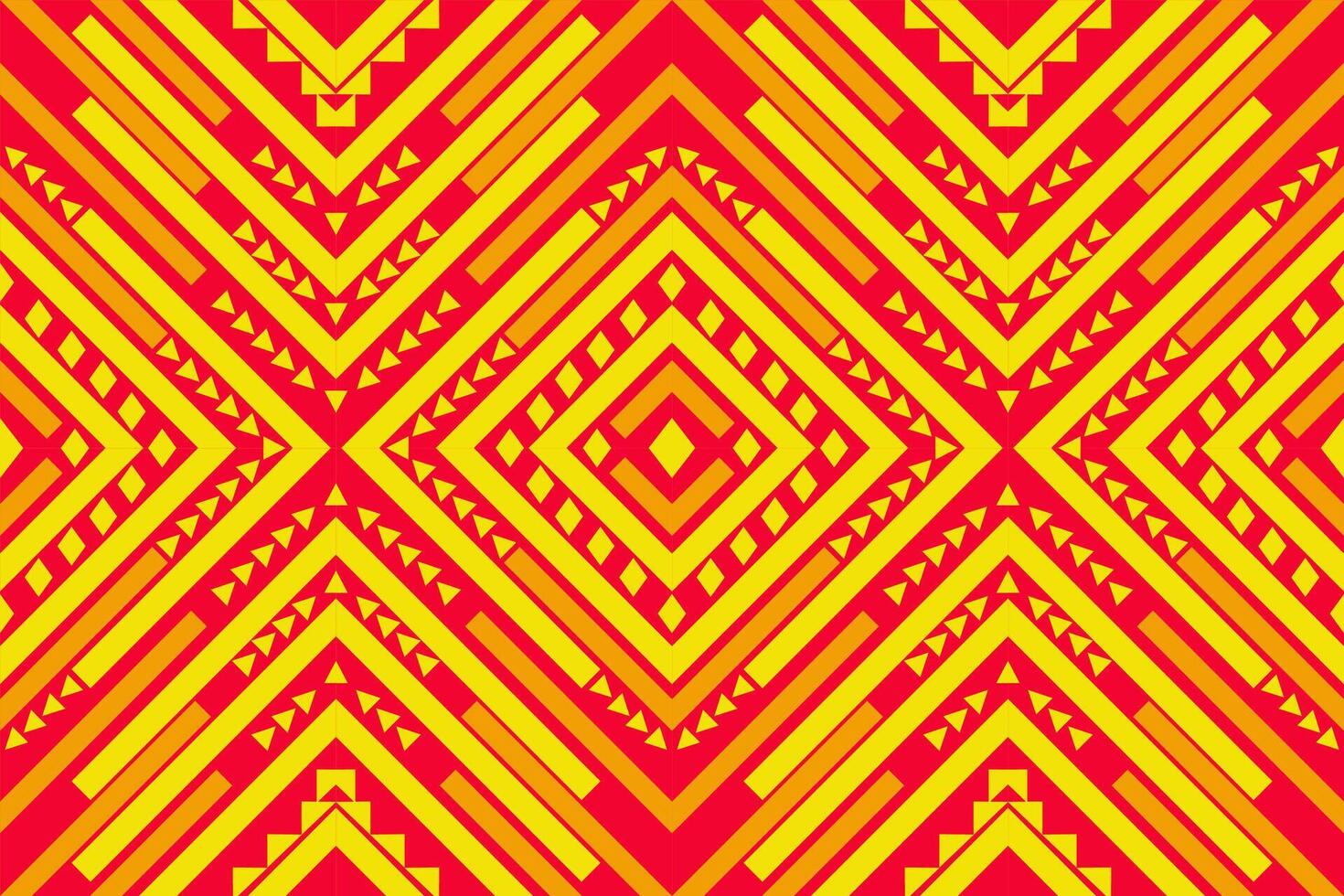 Southwestern Navajo patterns featuring triangles, zigzags, diamonds and stepped motifs  characteristic of traditional Southwestern Native American tribal for textiles and decor fashion and product vector