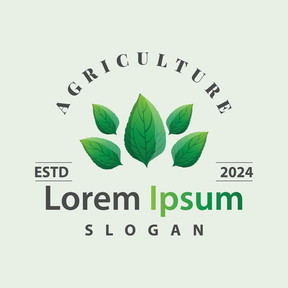 Leaf logo design icon green nature element ecology vector illustration template