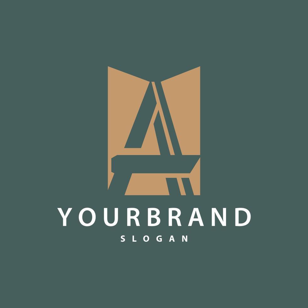 Minimal Initial A Letter Logo, Modern And Luxury Geometric Design, Icon Vector Template Element
