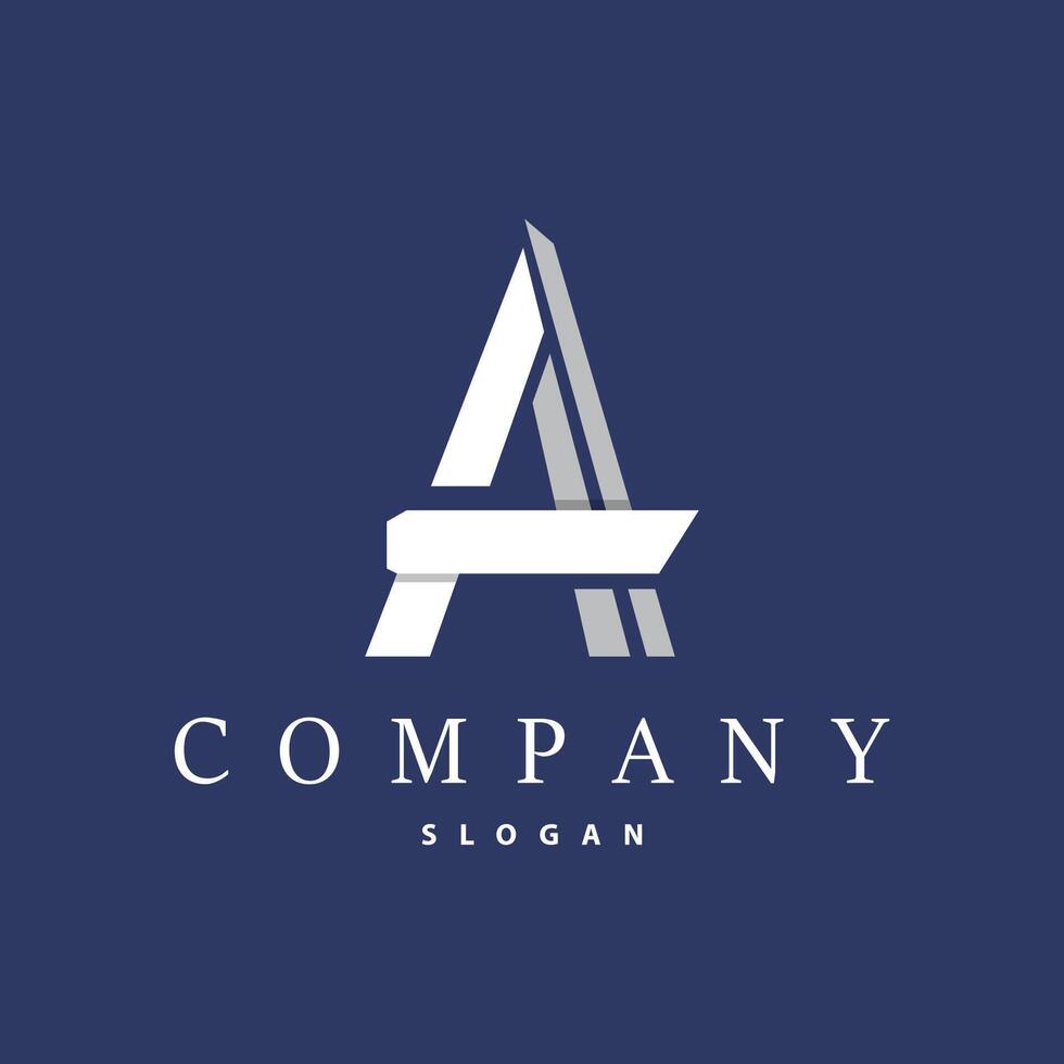 Minimal Initial A Letter Logo, Modern And Luxury Geometric Design, Icon Vector Template Element