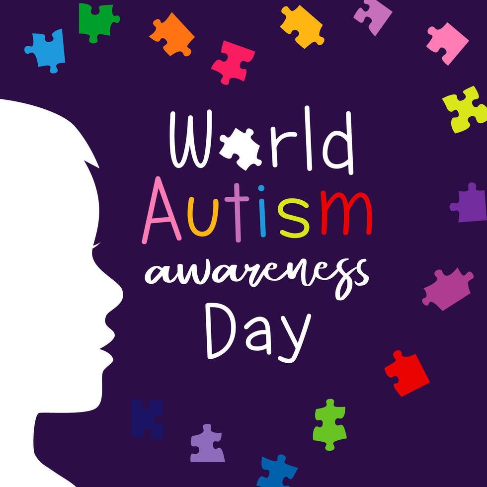 World Autism Awareness Day social media poster. Wallpaper banner concept vector