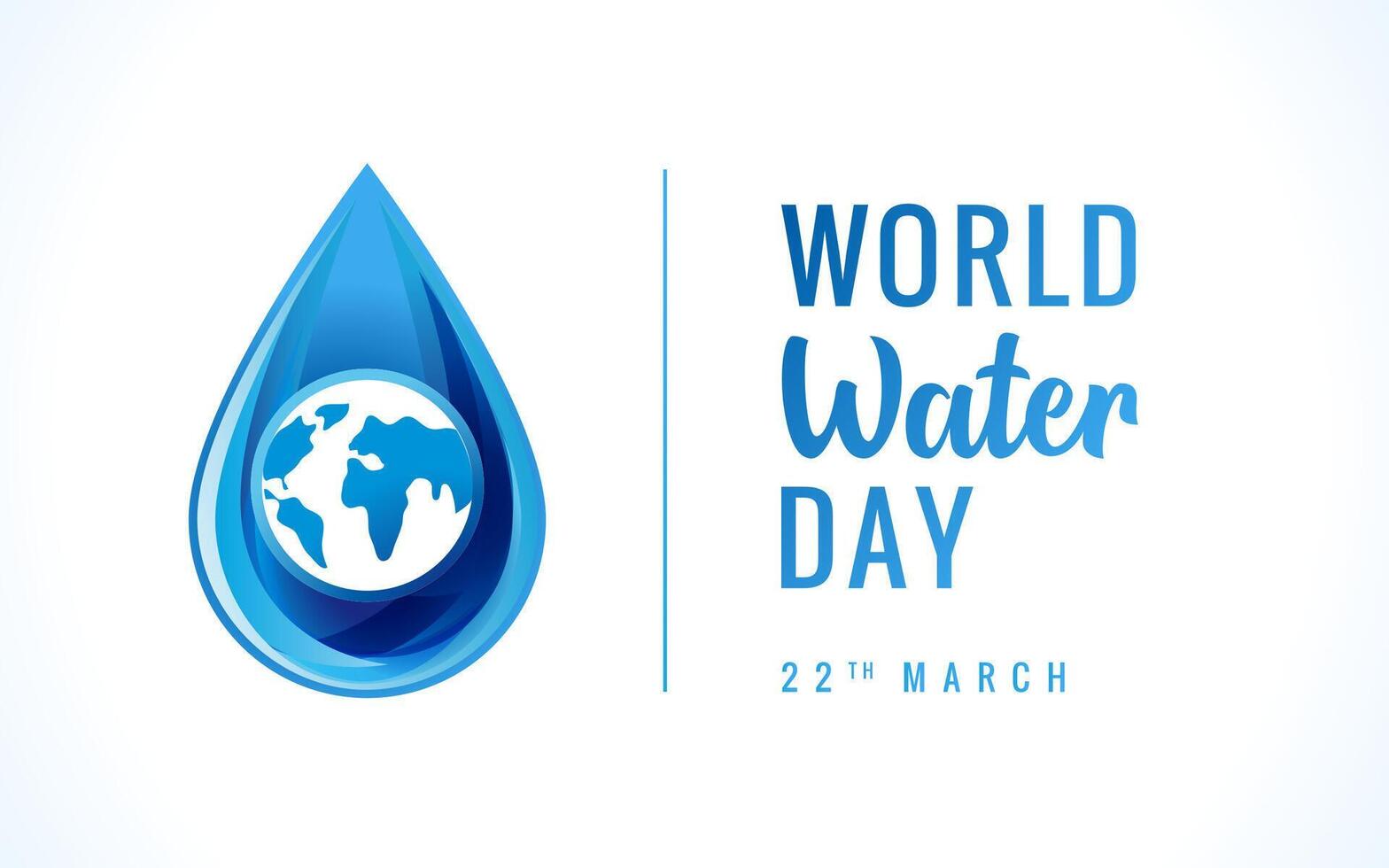 World water day greetings. Vector poster concept. Modern design