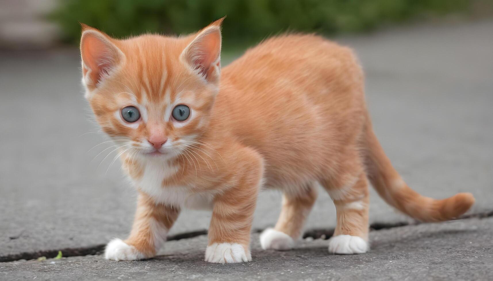 AI generated Cute little red kitten photography,Cat Photography photo