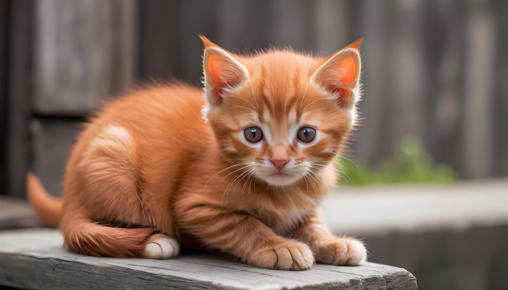 AI generated Cute little red kitten photography,Cat Photography photo