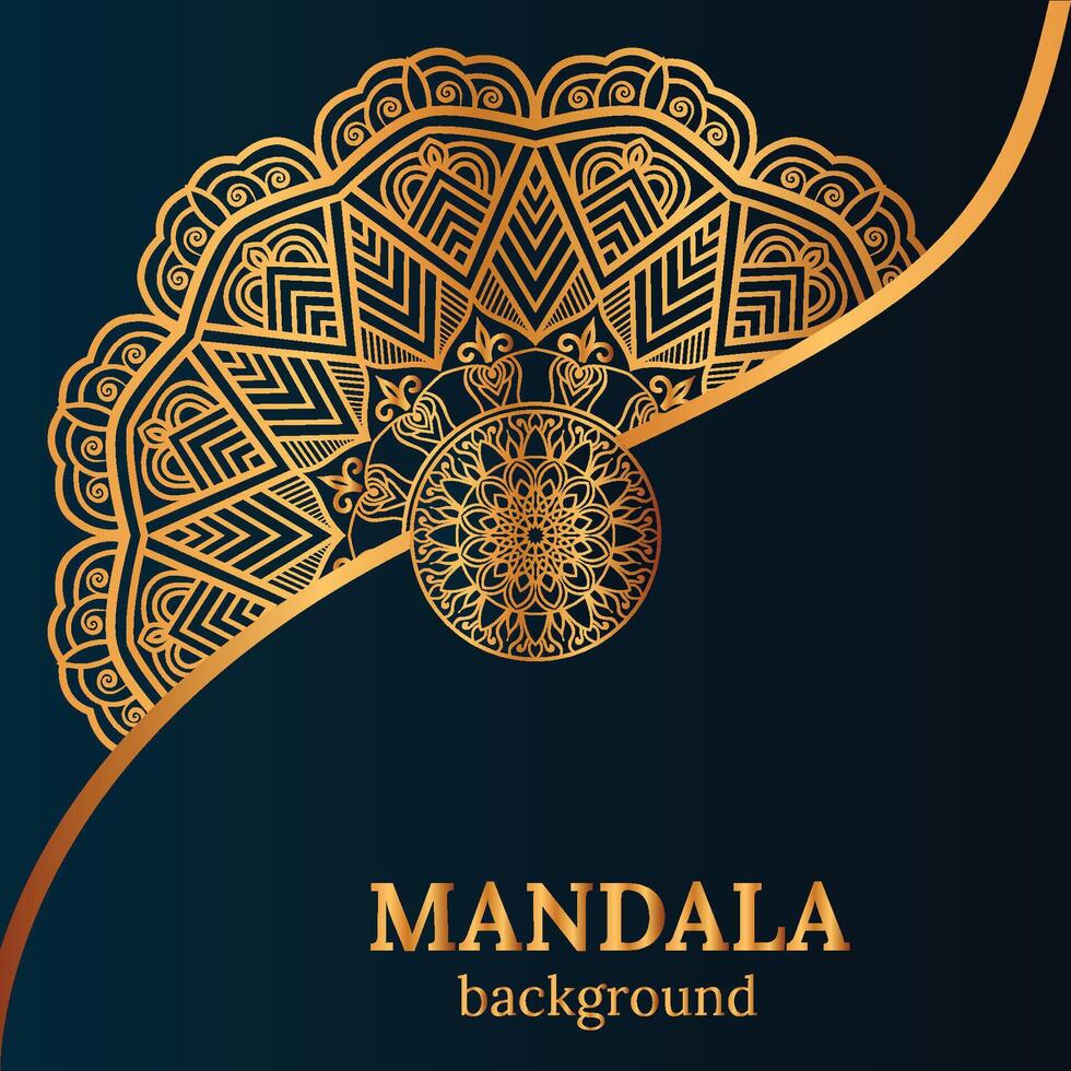 luxury mandala background with golden arabesque pattern arabic islamic east style vector