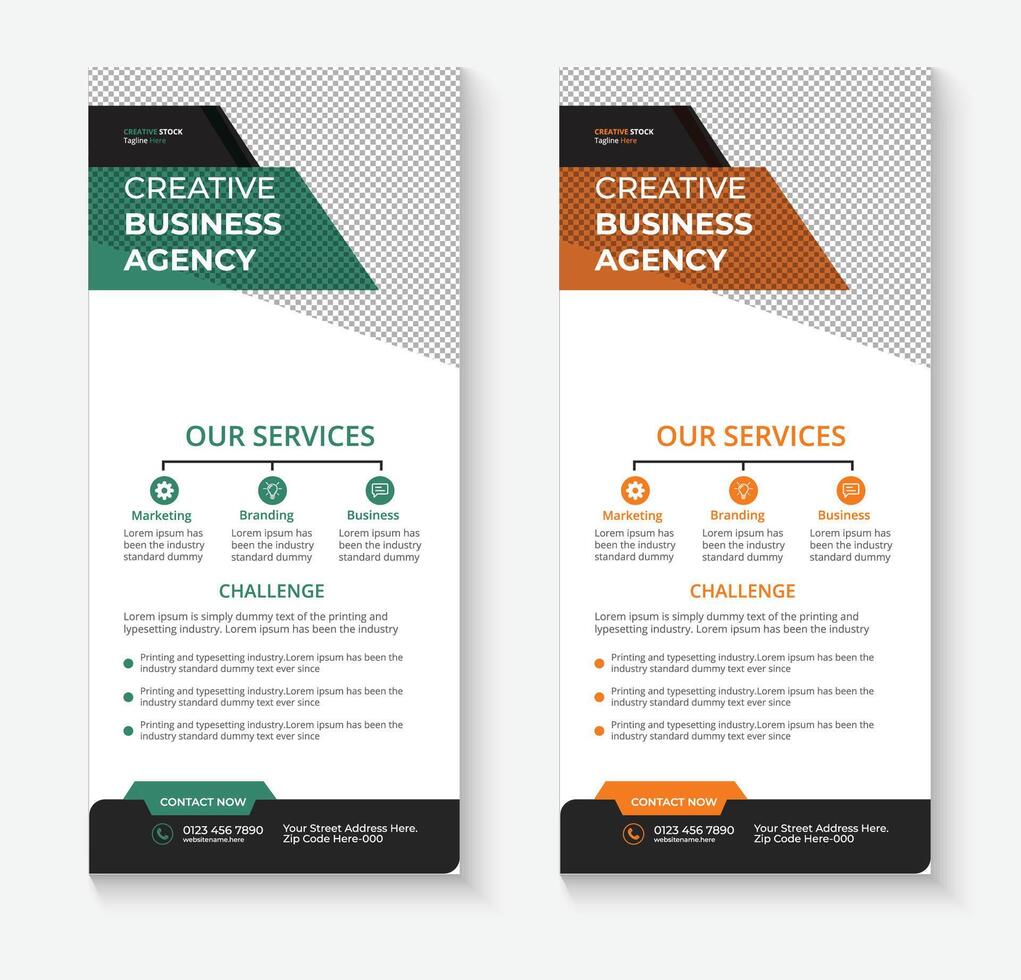 Rack Card Design vector