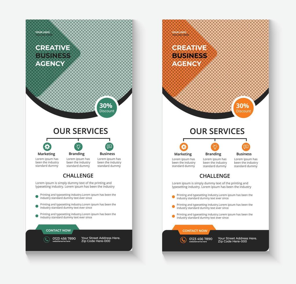 Rack Card Design vector