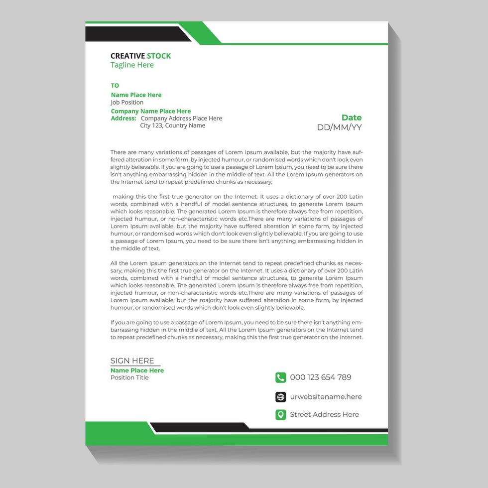 Letterhead design template vector