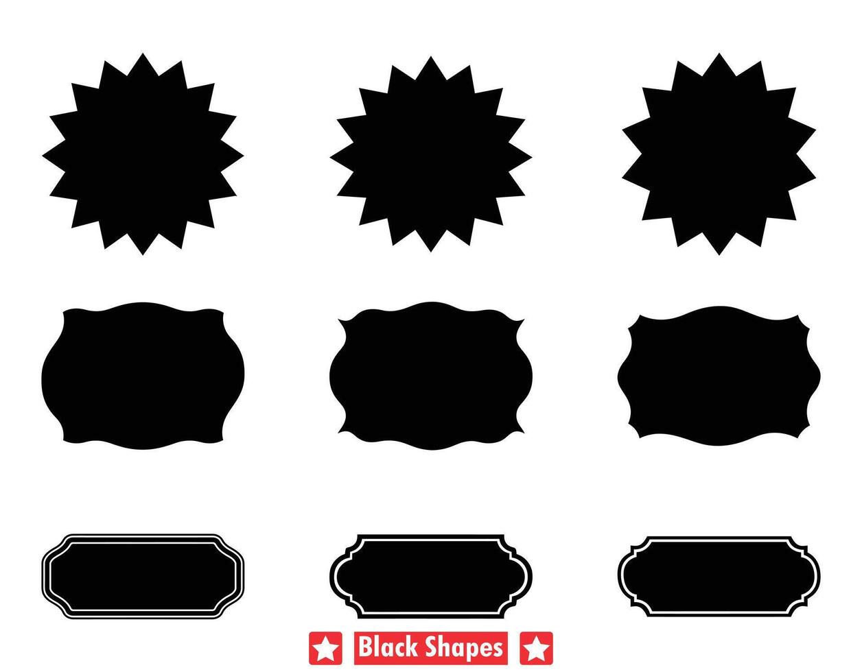 Abstract Silhouette Designs Essential Vector Shapes for Diverse Uses