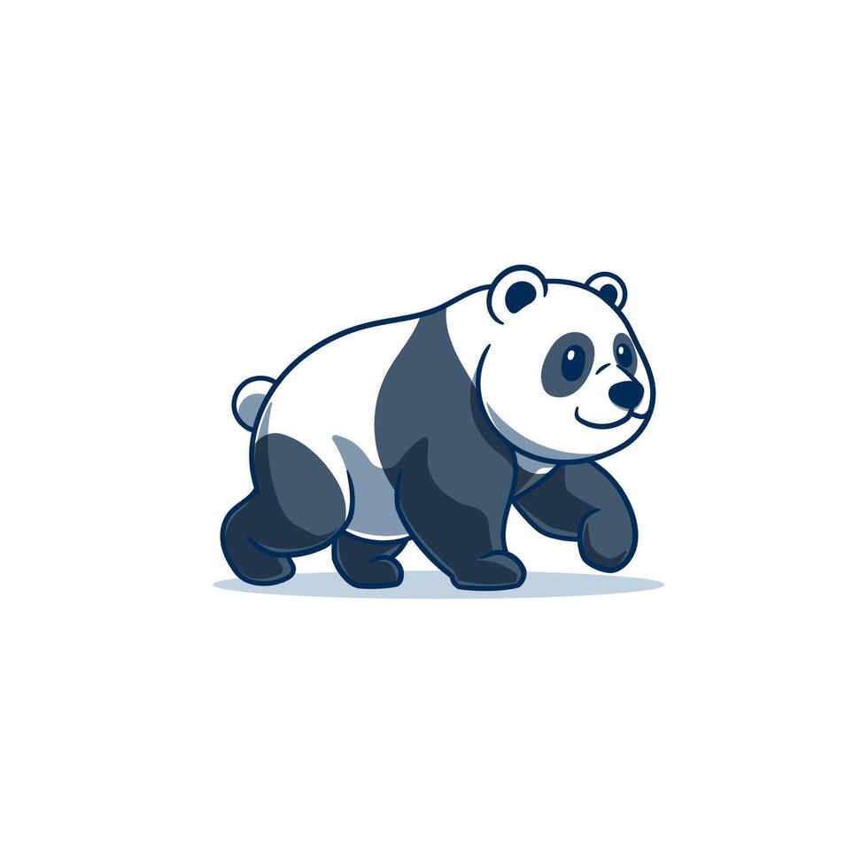 grande panda linda dibujos animados vector