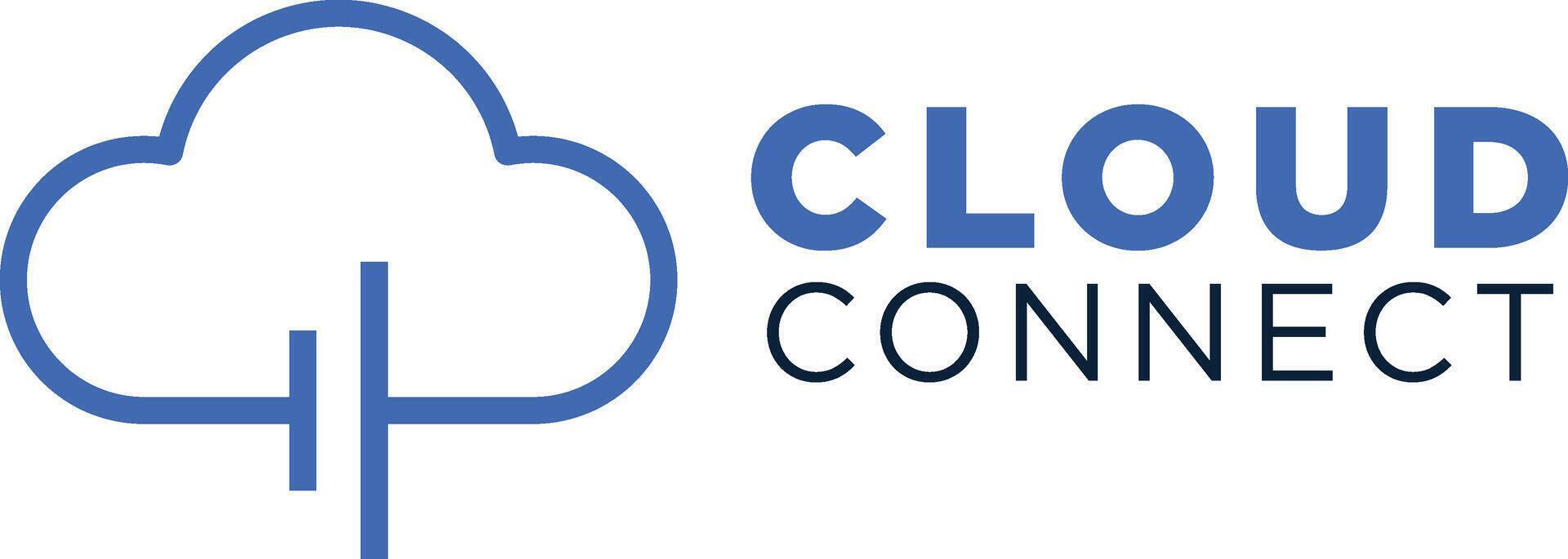 Cloud Connect Logo Design Template, Vector Illustration