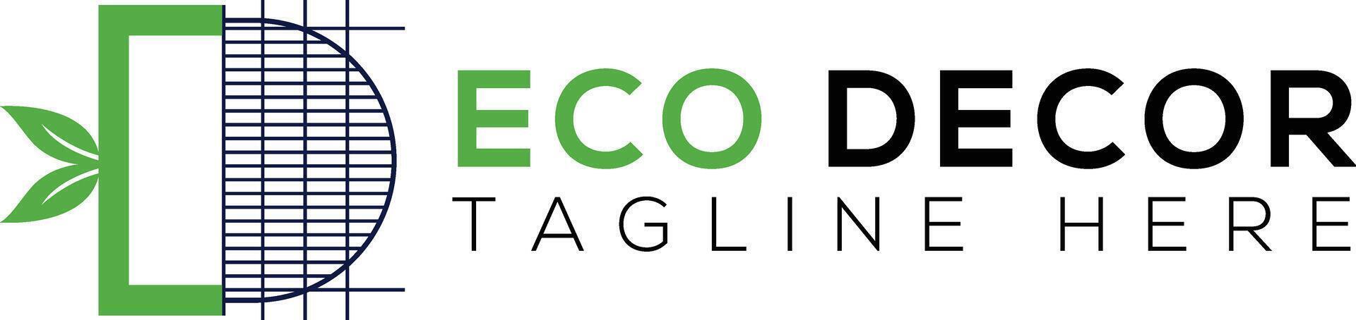 alfabeto letra d, arquitectura y eco estilo logo diseño modelo vector