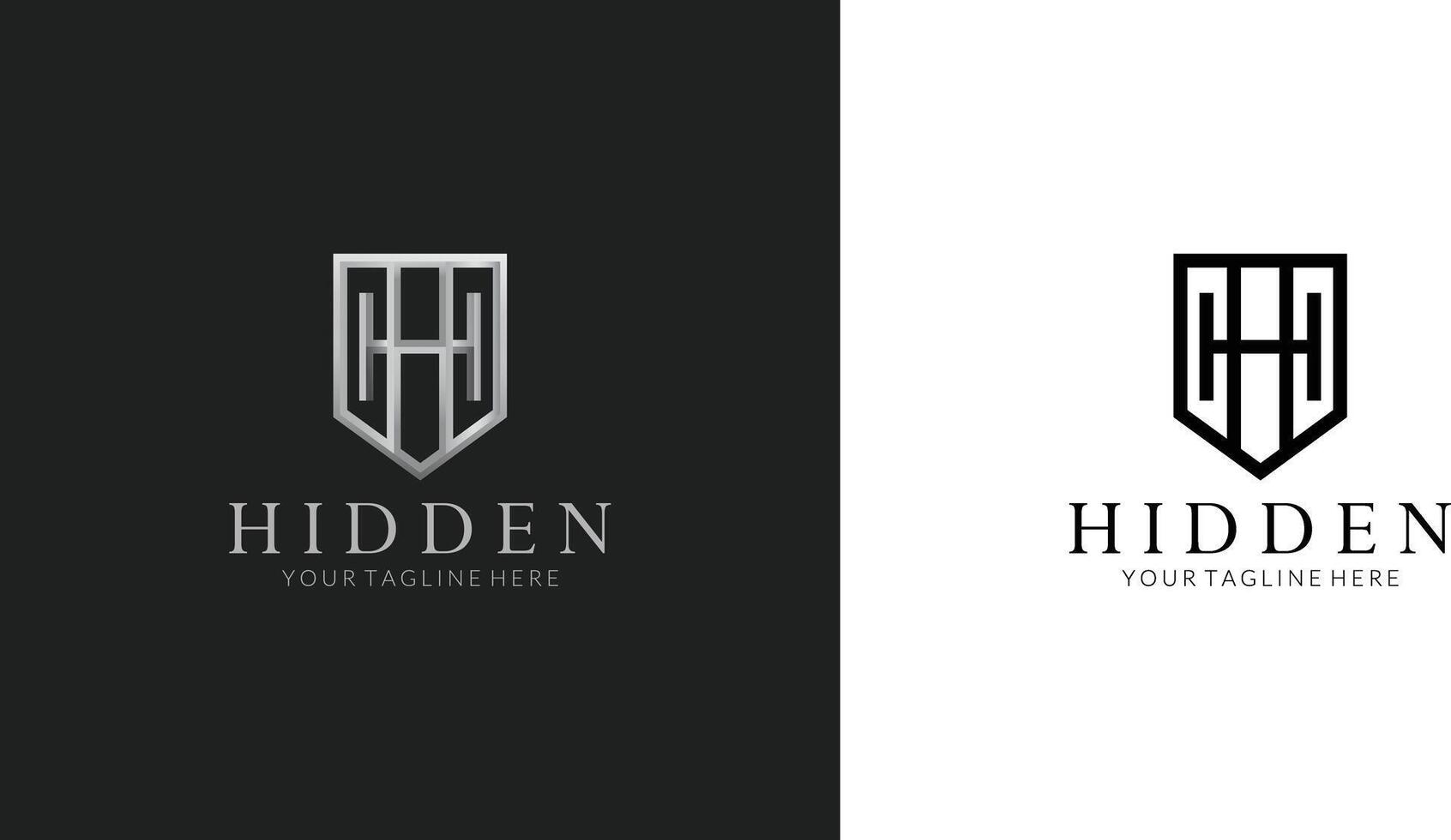 Alphabet Letter H Based Hidden Logo Vector Template Design