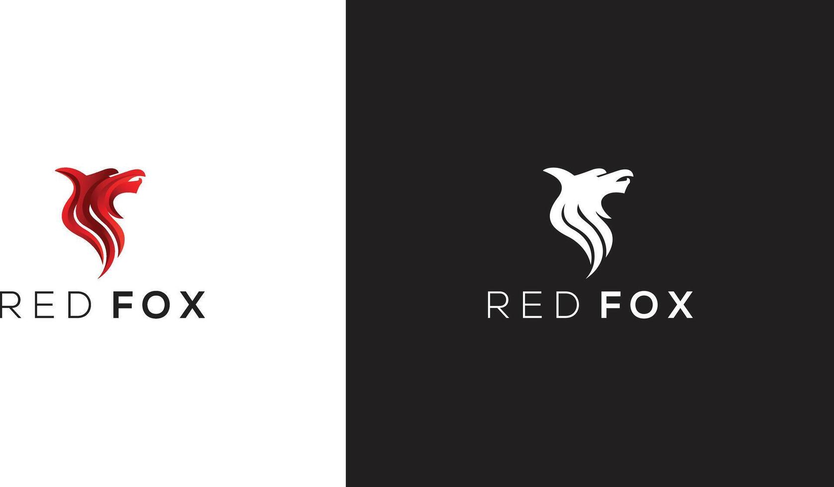 Red Fox Logo Template Design For Business And Products vector