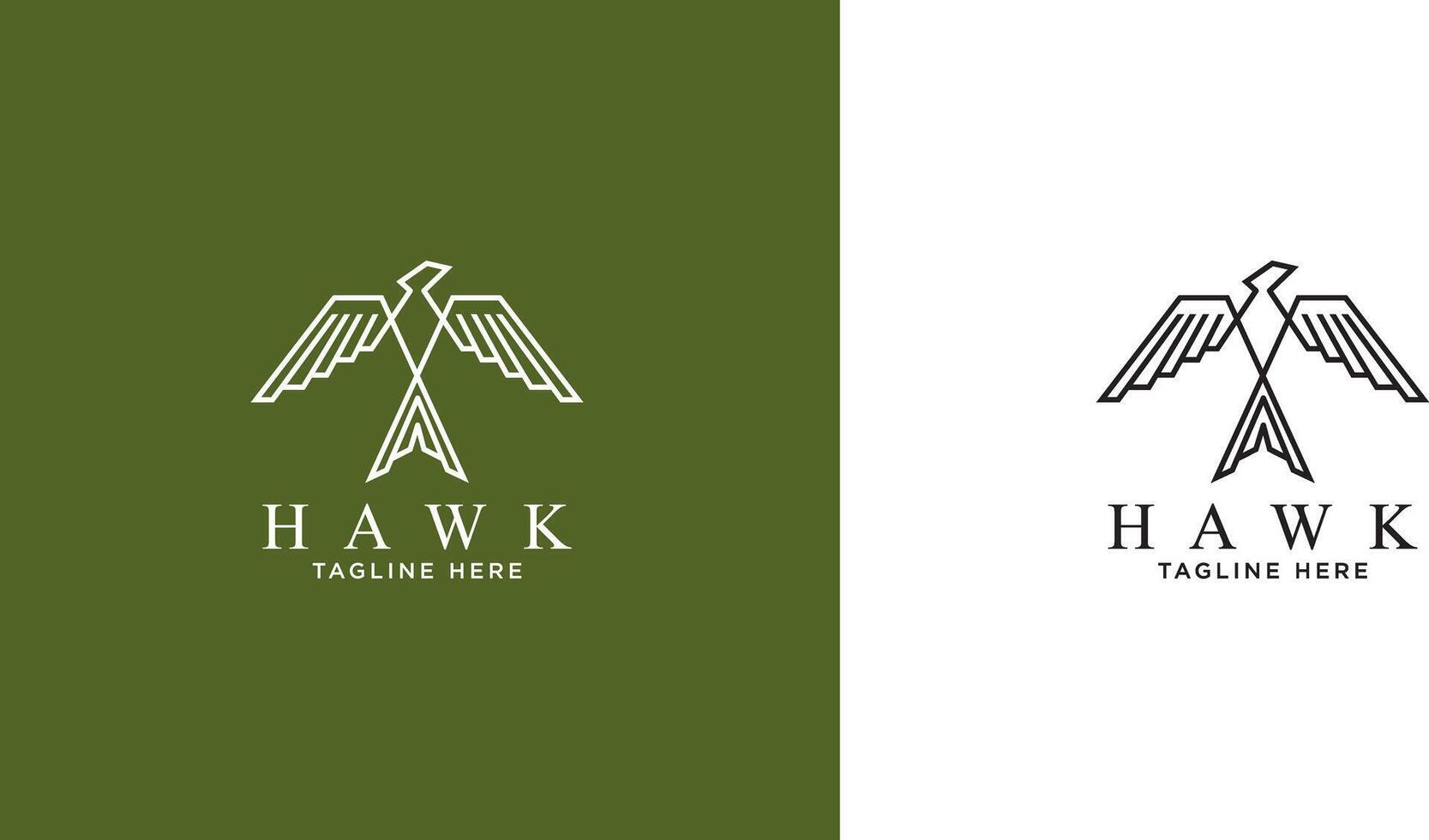 Hawk Eagle Minimal Logo Template Design For Business And Company vector