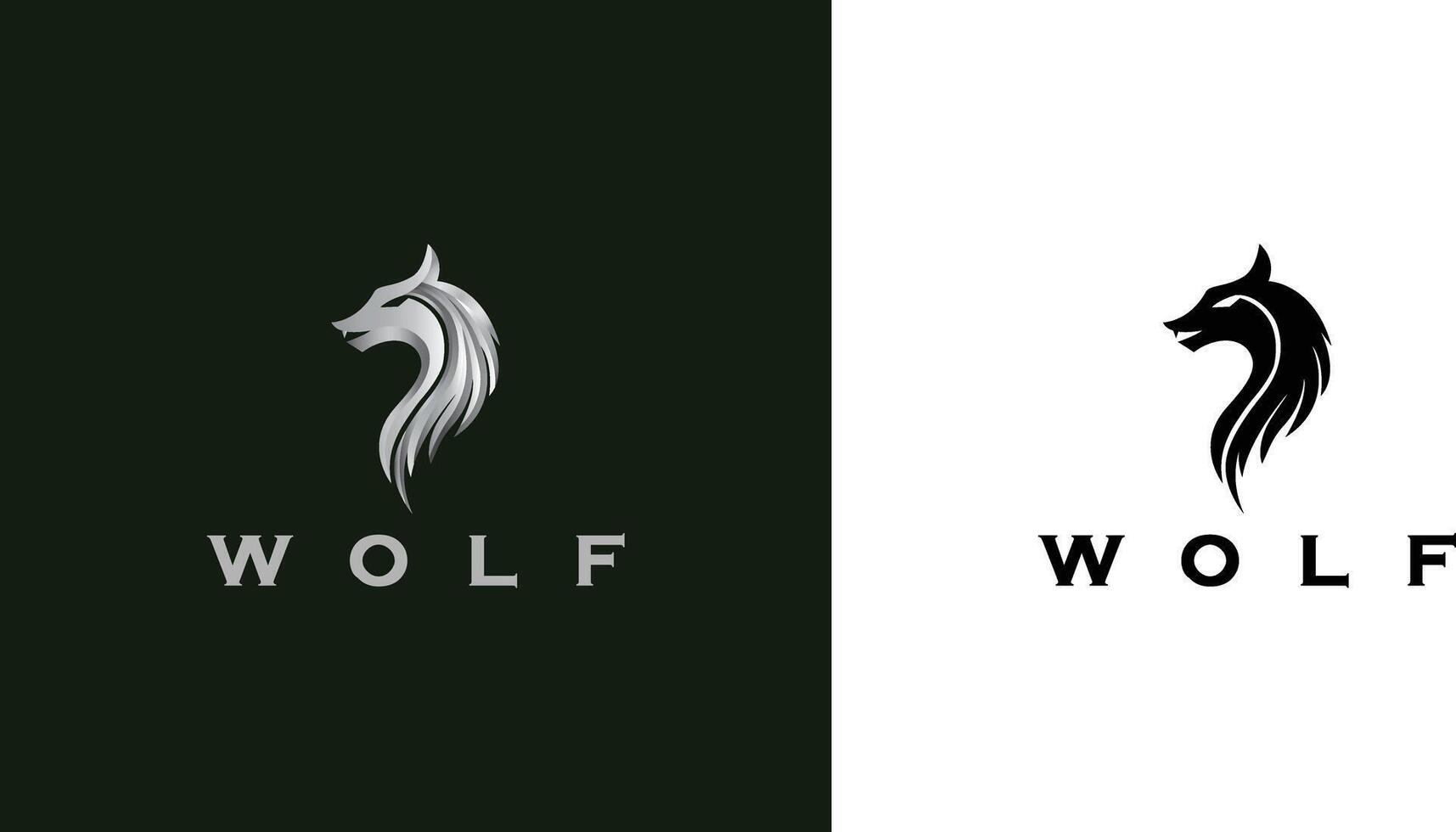 el lobo logo modelo diseño para negocio y empresas vector