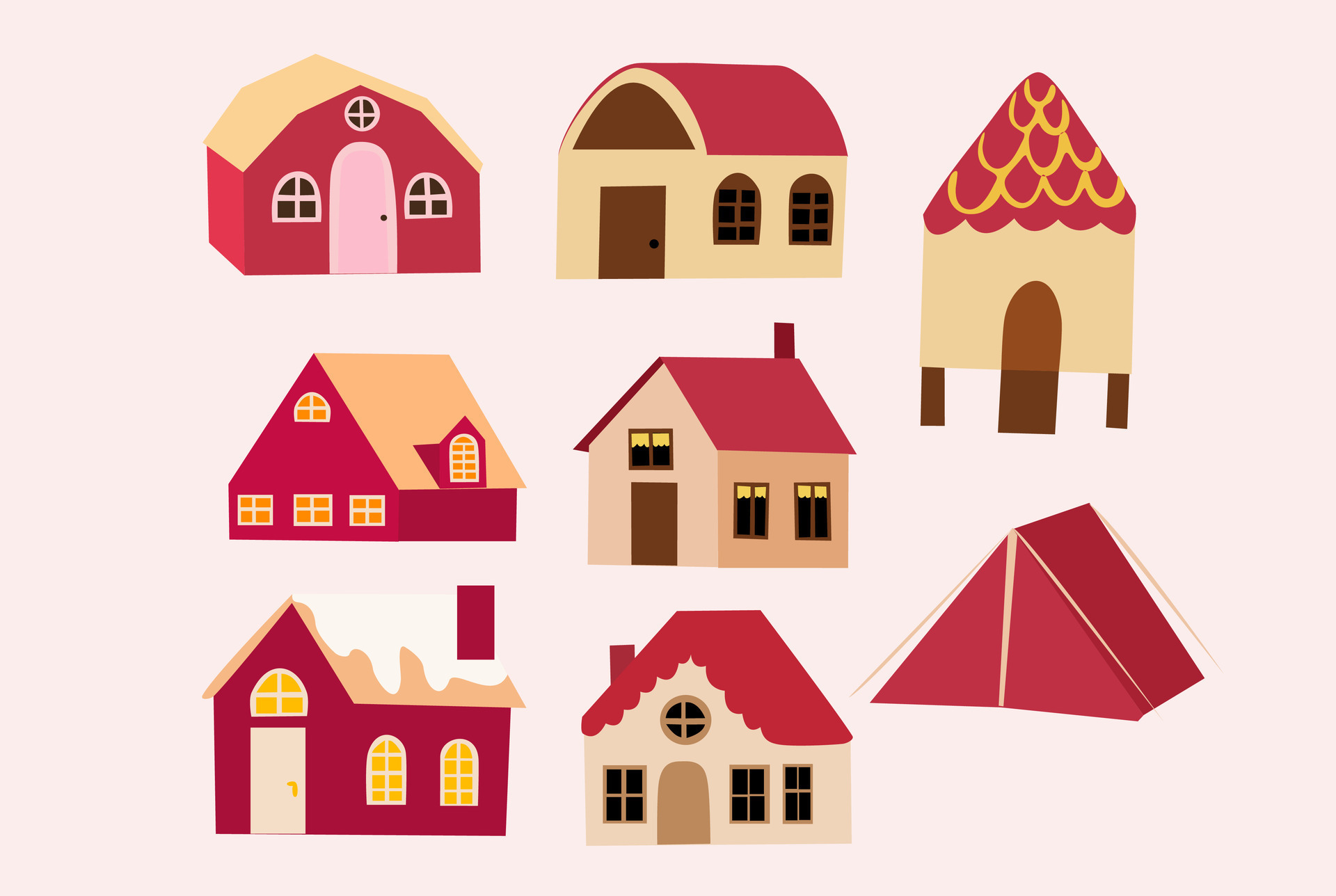 set of a doll house 42239763 Vector Art at Vecteezy
