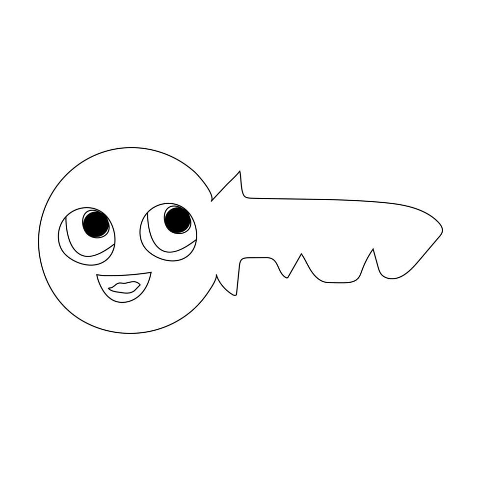 Key single line vector one continuous line drawing of key key line icon