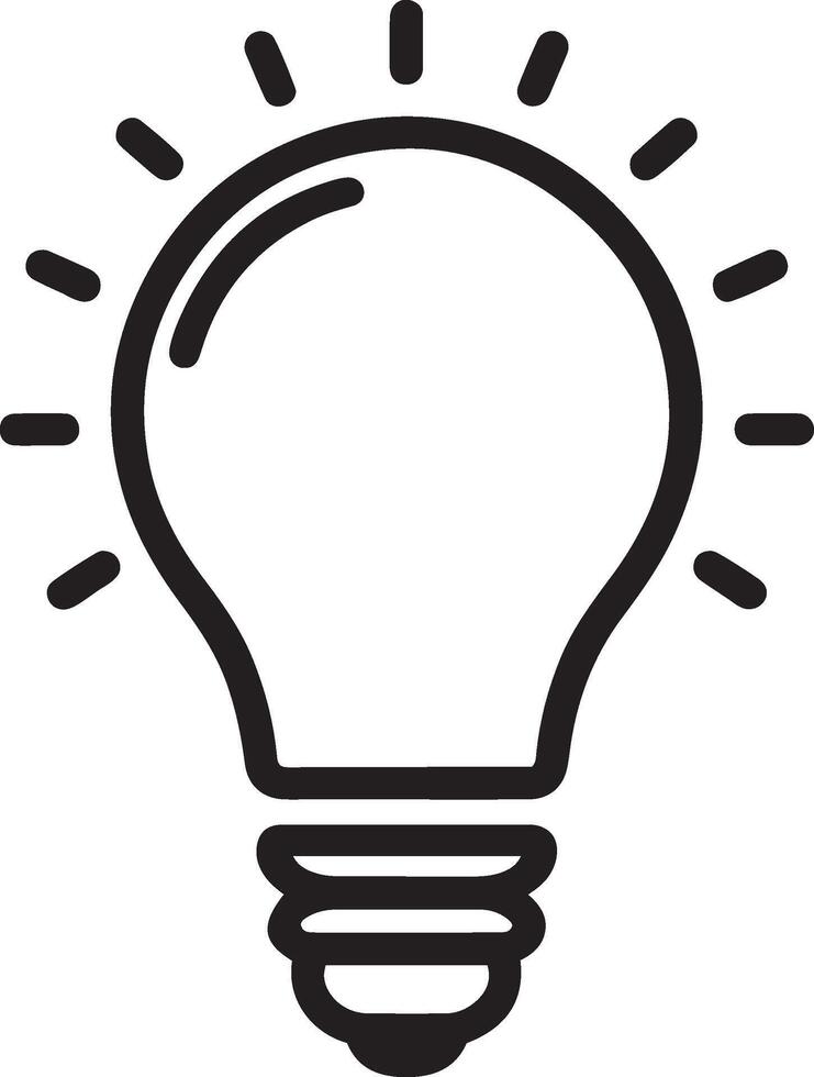 Light bulb vector flat icon Isolated On White Background. Idea lamp icon illustration.
