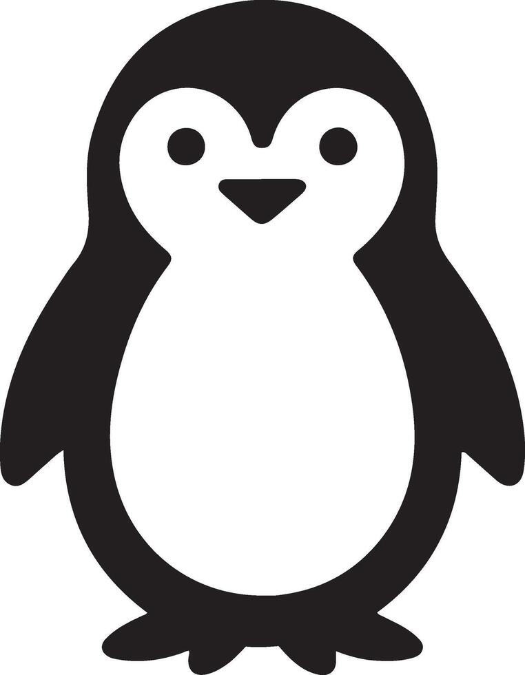 Cute penguin vector icon flat style. Simple flat penguin icon illustration vector on white background.