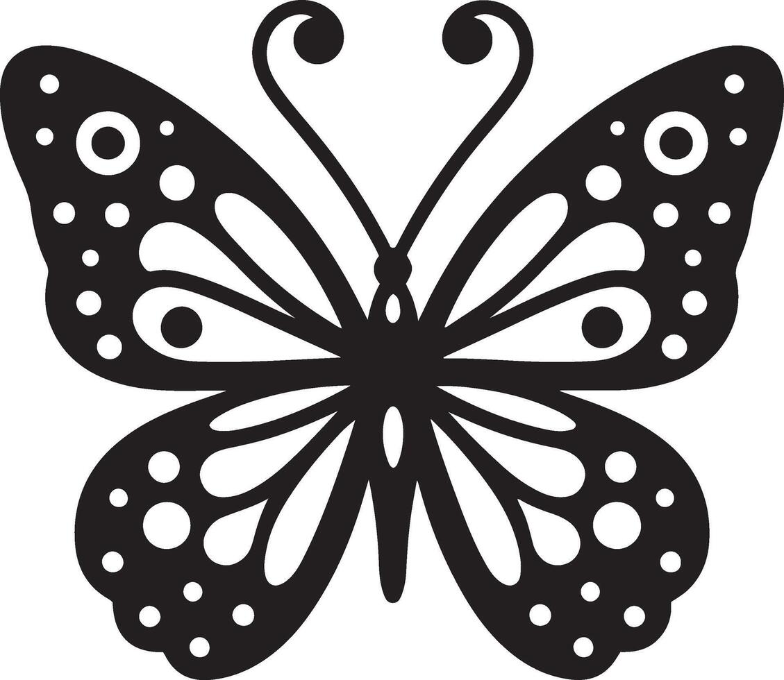 Beautiful butterfly vector illustration on white background.