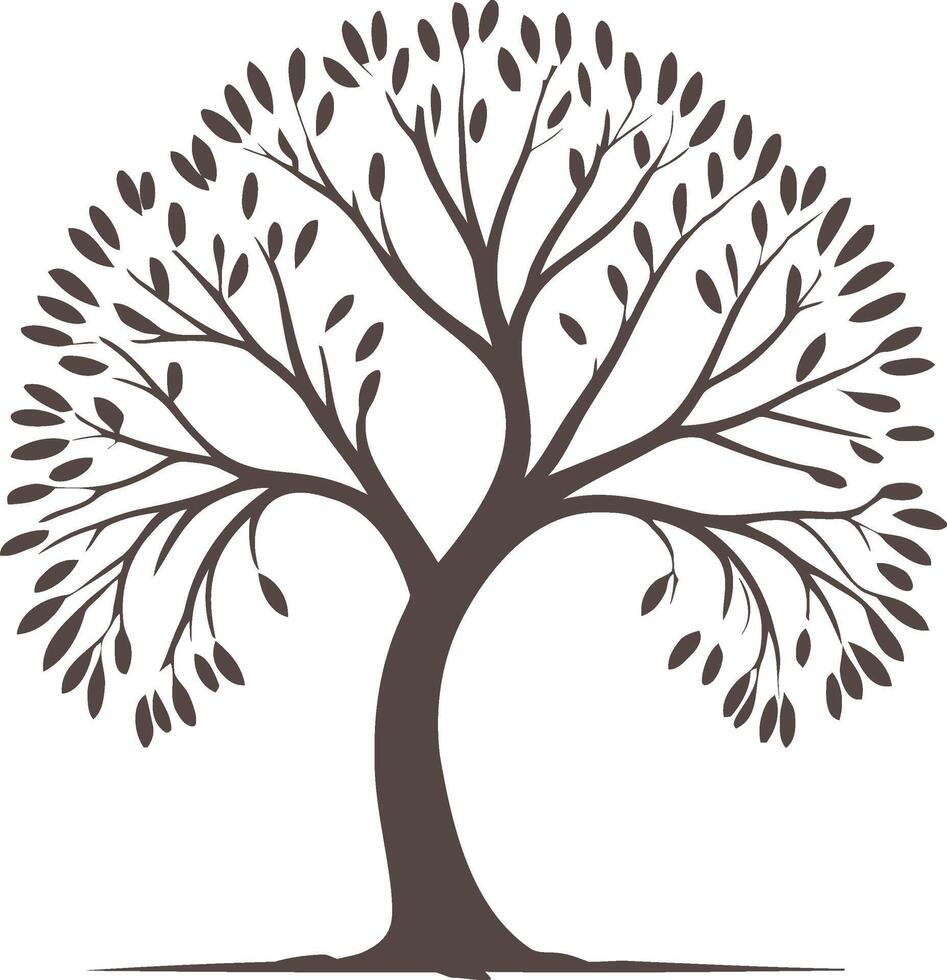tree silhouette vector, tree of life, winter fall trees, healthy tree vector