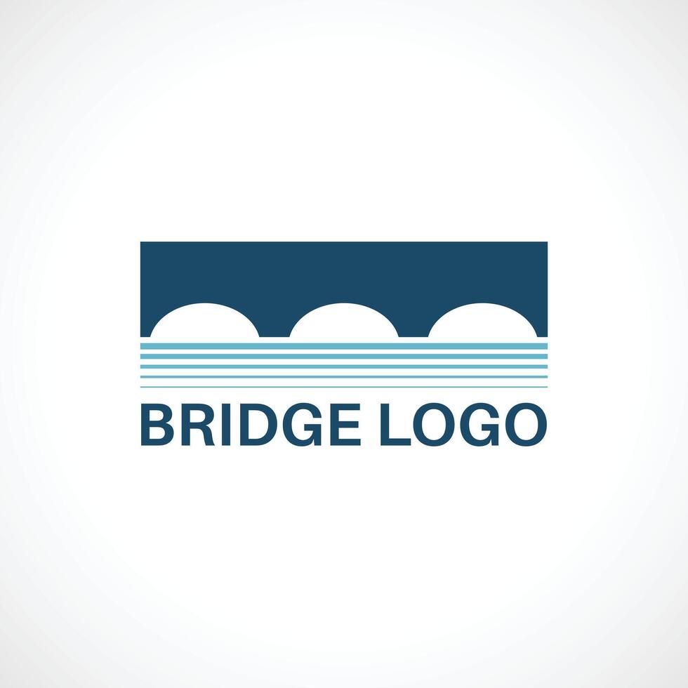 creative abstract bridge logo design template vector