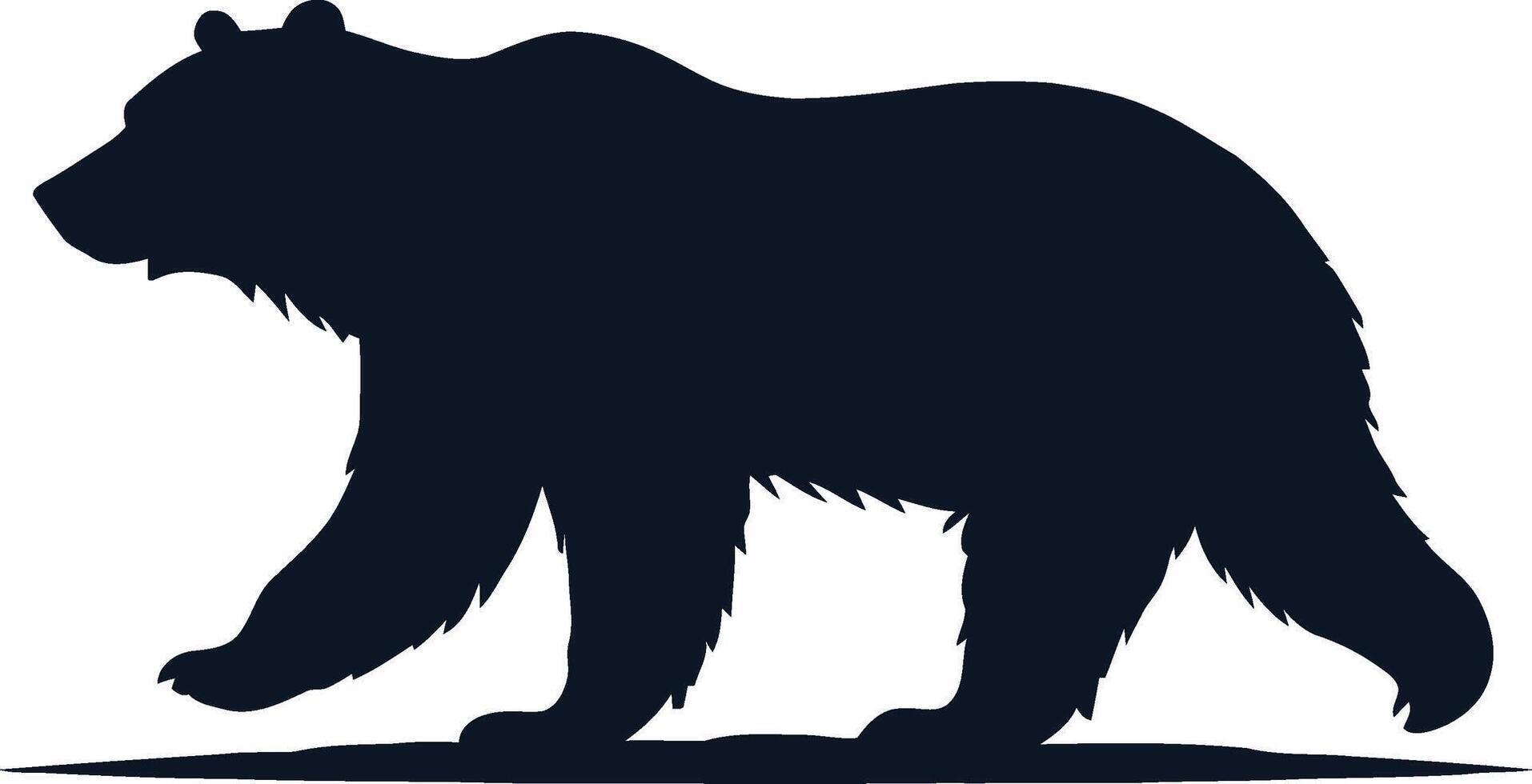 brown bear silhouette, mountain bear, black bear, wild animals, forest animal vector