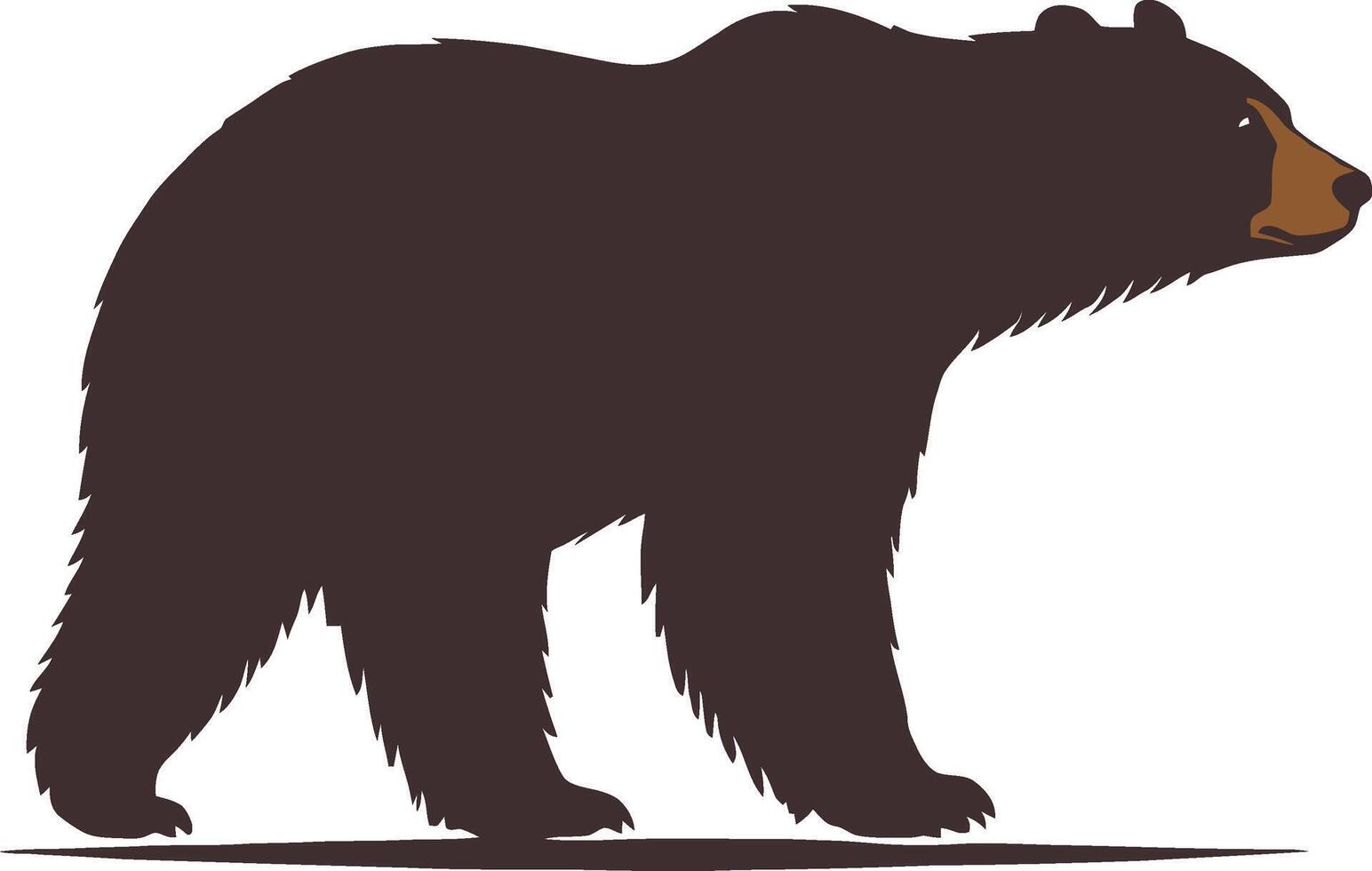 marrón oso silueta, montaña oso, negro oso, salvaje animales, bosque animal vector