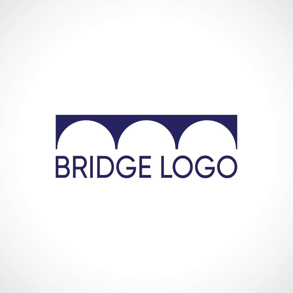 creative abstract bridge logo design template vector