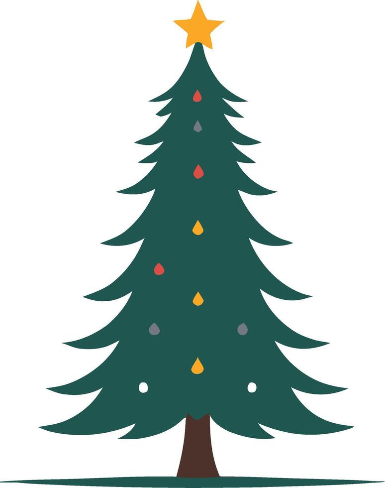 abstract Christmas tree, pine tree decoration, wild forest vector