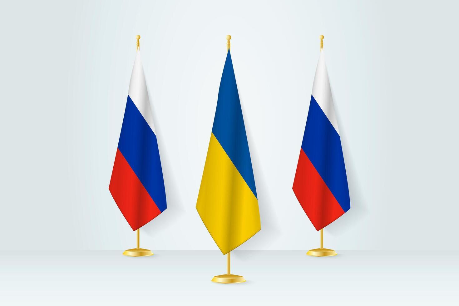 reunión concepto Entre Ucrania y Rusia. vector