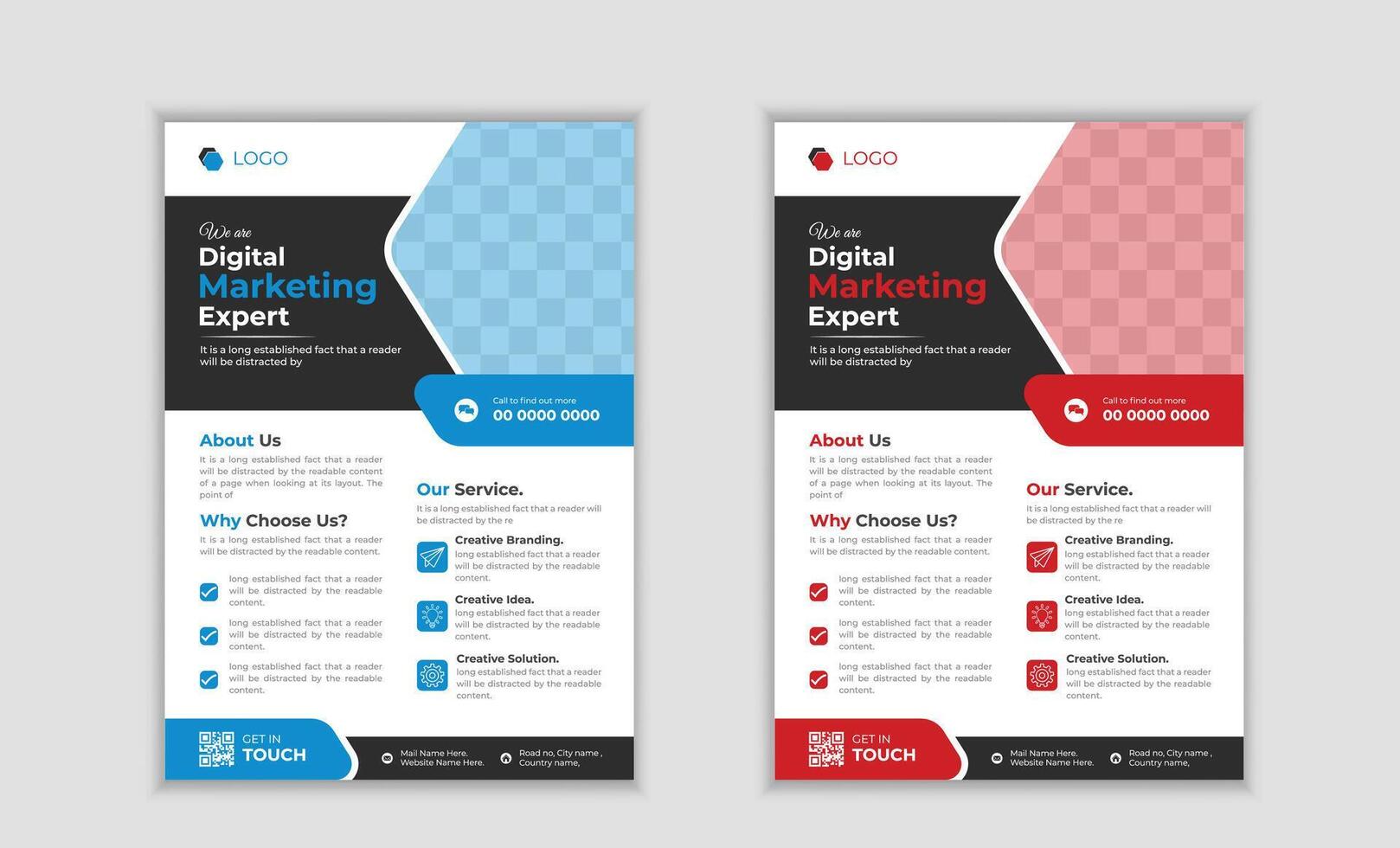 Corporate business flyer template. vector