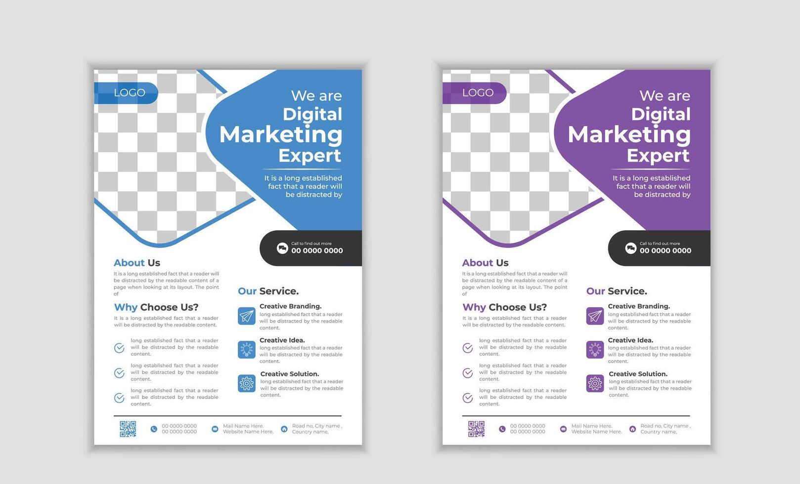 Business flyer design template. vector