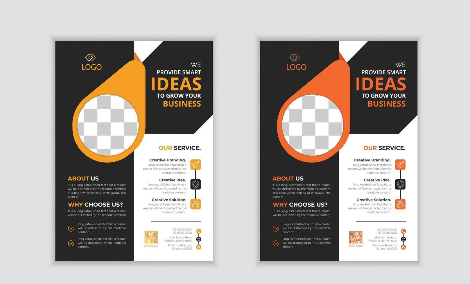 Corporate flyer template. vector