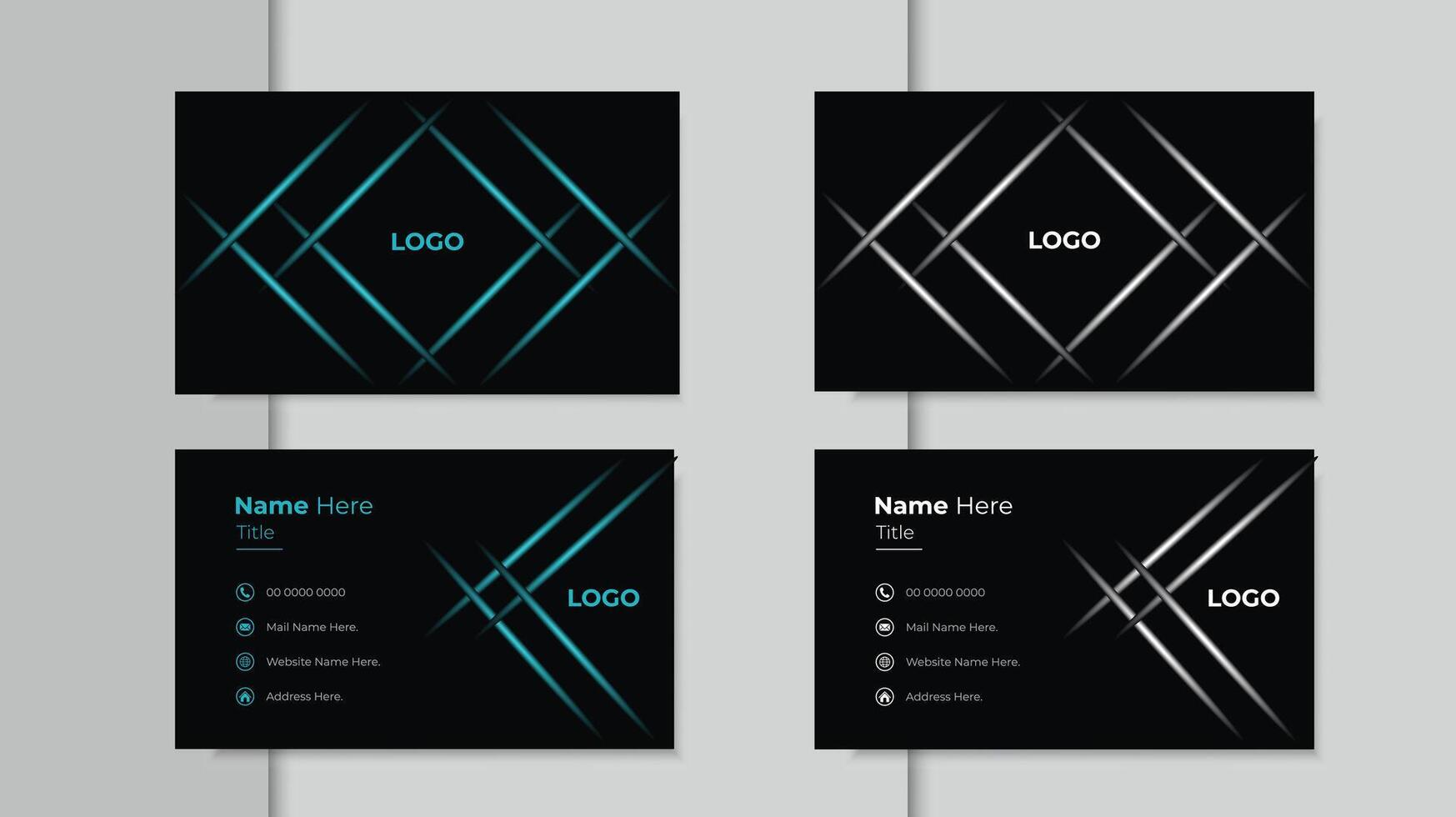 modern and clean business card template. vector