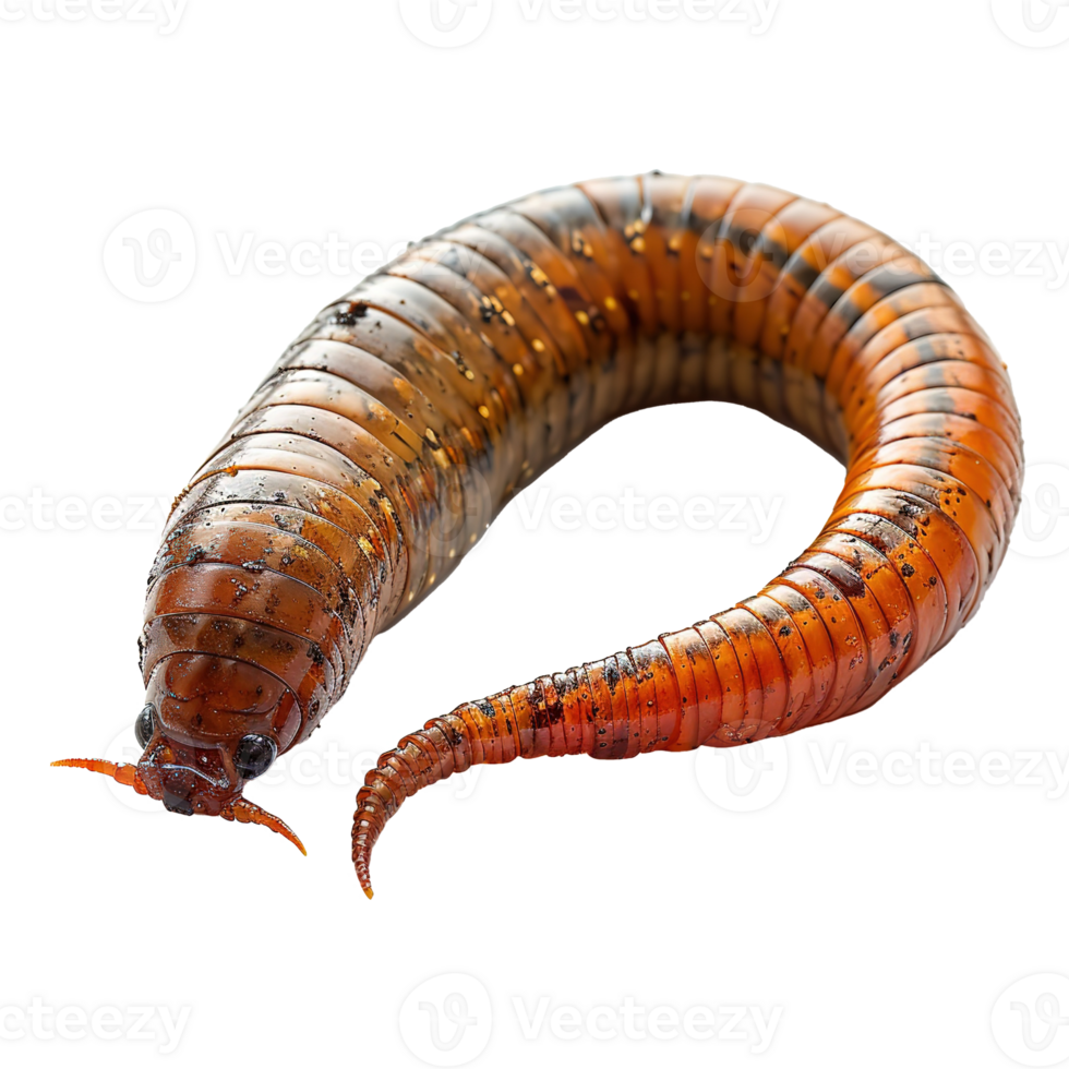 AI generated Worm isolated on transparent background png