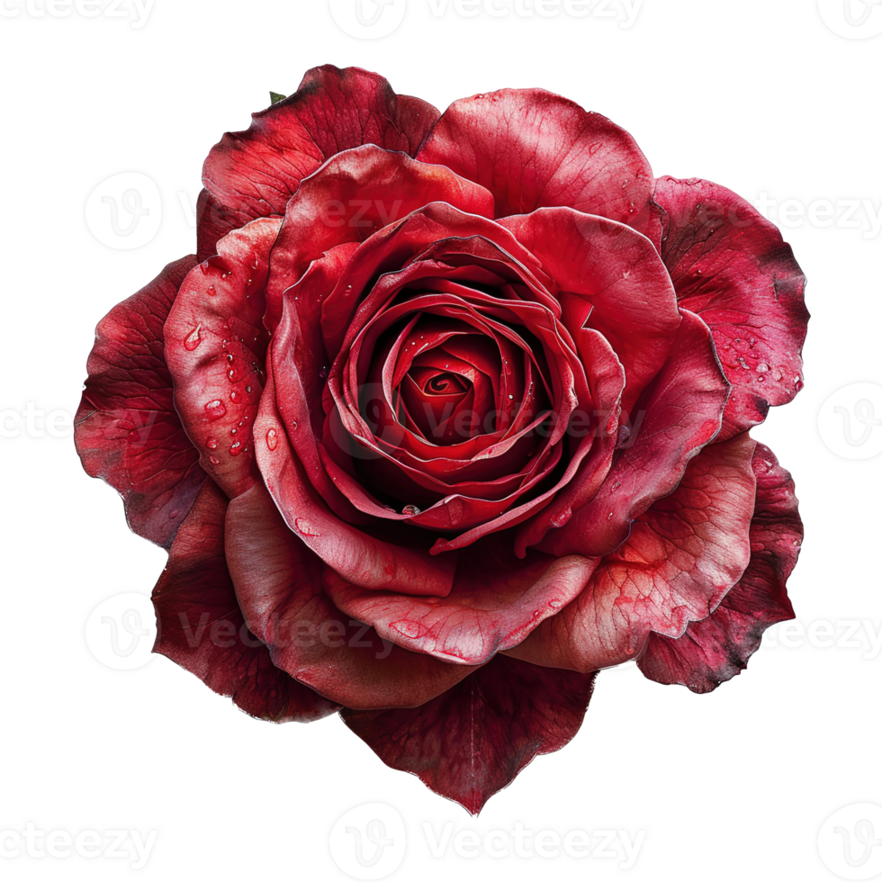 AI generated Red rose flower isolated on transparent background png