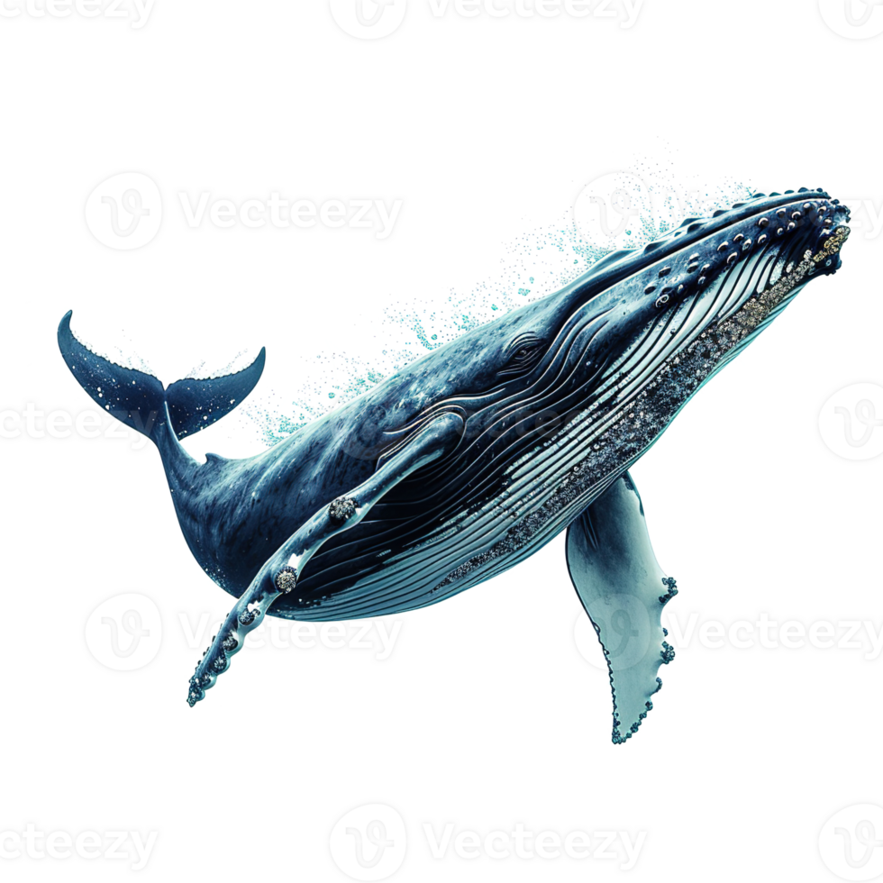 AI generated Whale isolated on transparent background png