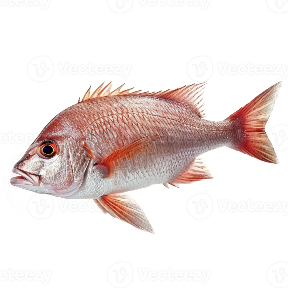 AI generated Red snapper fish isolated on transparent background png