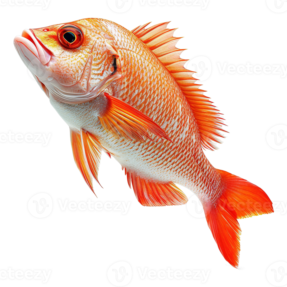 AI generated Red snapper fish isolated on transparent background png