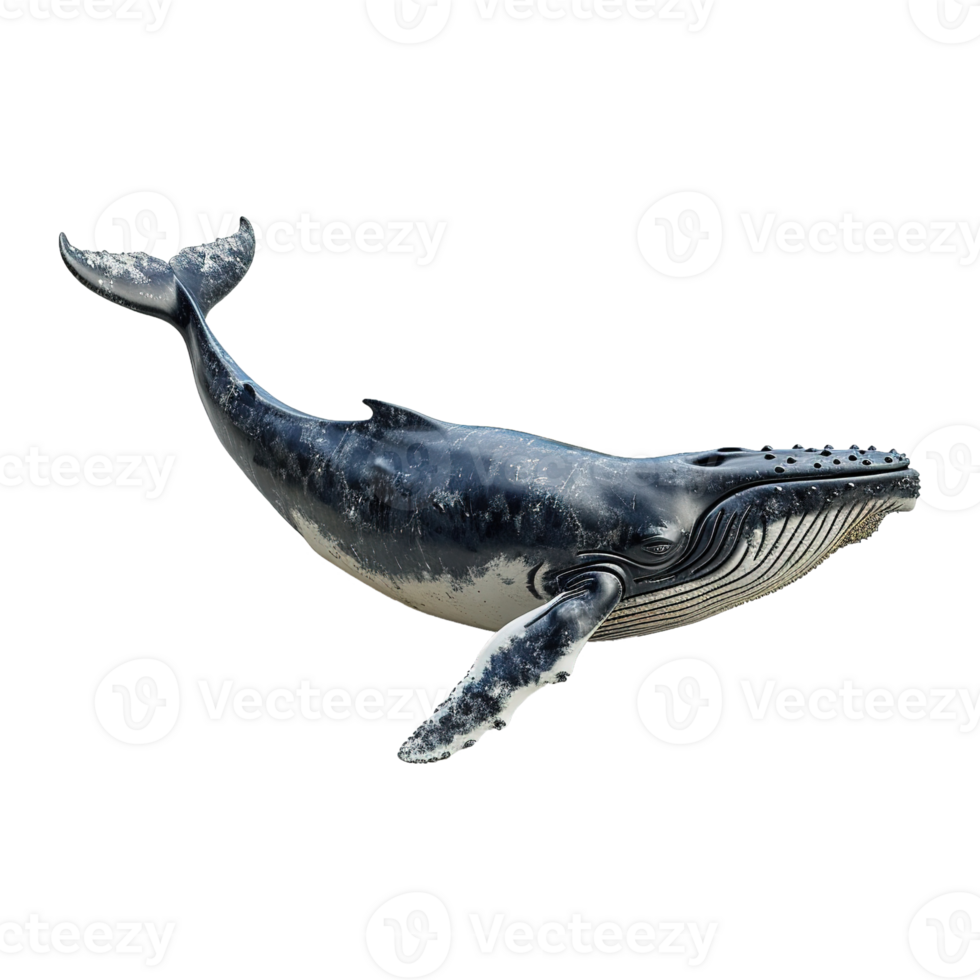 AI generated Whale isolated on transparent background png
