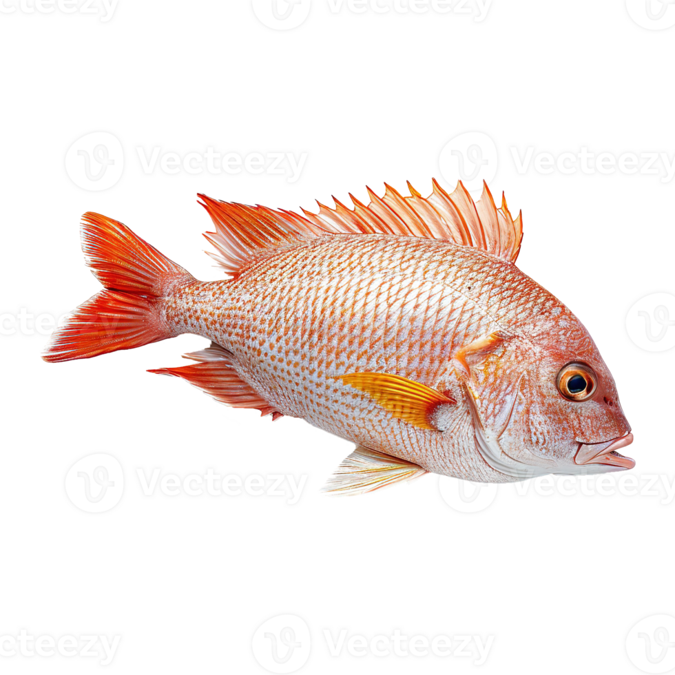 AI generated Red snapper fish isolated on transparent background png