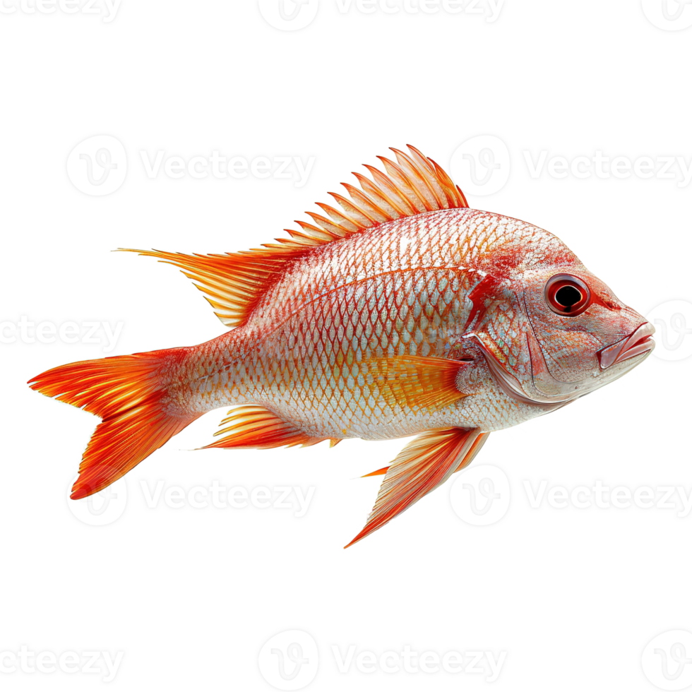 AI generated Red snapper fish isolated on transparent background png