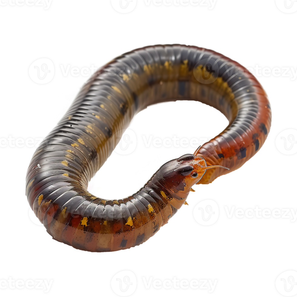 AI generated Worm isolated on transparent background png