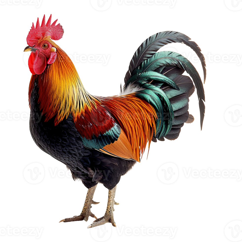 AI generated Rooster isolated on transparent background png