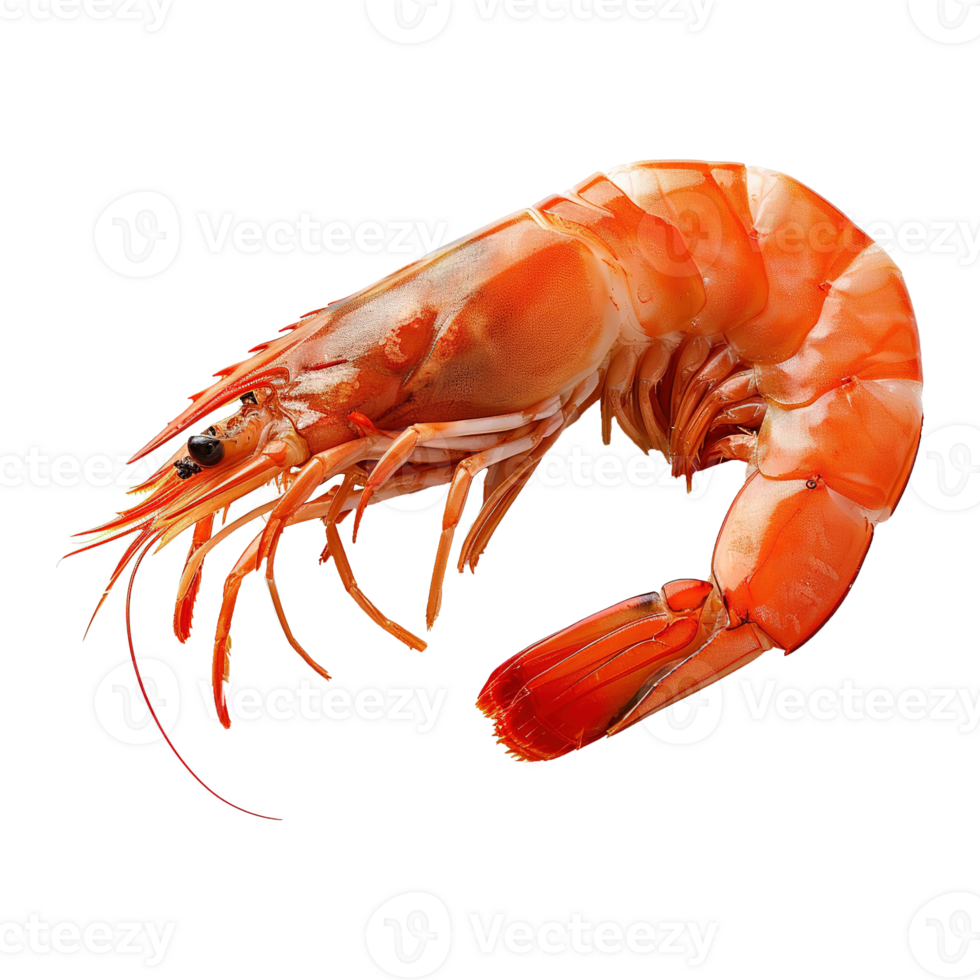 AI generated Shrimp isolated on transparent background png