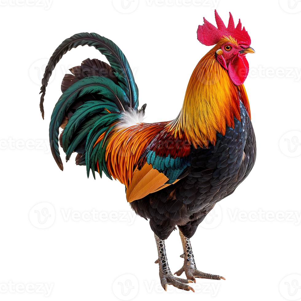 AI generated Rooster isolated on transparent background png
