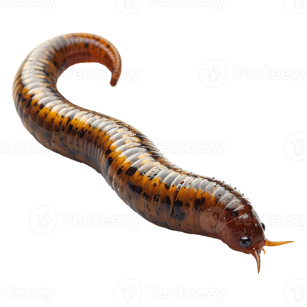 AI generated Worm isolated on transparent background png