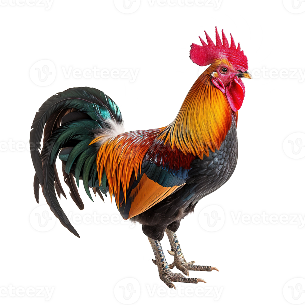 AI generated Rooster isolated on transparent background png